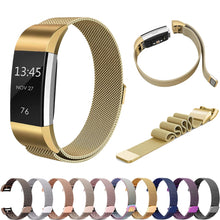 Load image into Gallery viewer, Stainless Steel Strap for fitbit charge 2 band Milanese Loop Replacement Link bracelet Wrist Belt Magnetic Watchband Accessories