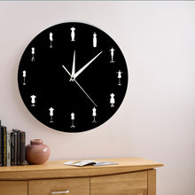 Load image into Gallery viewer, 1Piece Fashion Store Sewing Room Tailor Dolls Iconic Wall Clock Modern Design Dummy Dress Mannequin Wall Watch Tailors Decor