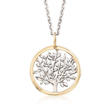 Load image into Gallery viewer, Classic Essential Tree Of Life Circular Pendant Necklace in 14K Gold Plating (Options Available)