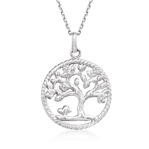 Classic Essential Tree Of Life Circular Pendant Necklace in 14K Gold Plating (Options Available)