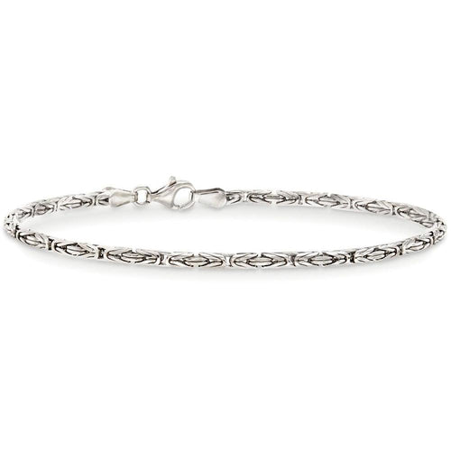 Byzantine Chain Bracelet in 18K White Gold Plated