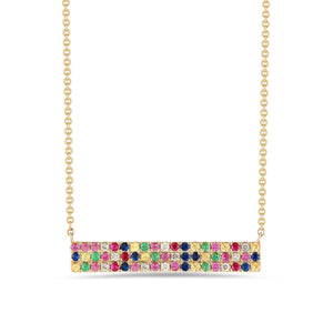 Rainbow Swarovski Elements Pendant Necklaces in 14K Gold (Multiple Options)