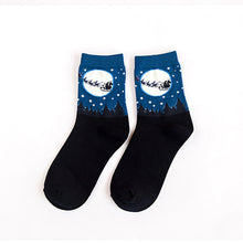 Load image into Gallery viewer, 5 Pairs Christmas Socks Deer Snowflake Patterned Holiday Long Socks