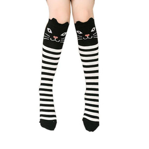 Children Kids Girl Animal Pattern Knee High Socks Cute Socks WH