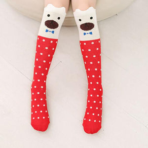 Children Kids Girl Animal Pattern Knee High Socks Cute Socks WH