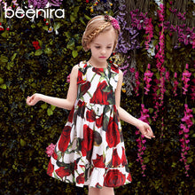 Load image into Gallery viewer, Copy of Beenira Girls  Sleeveless Rose Printed s Dress for Children 4-14 Y