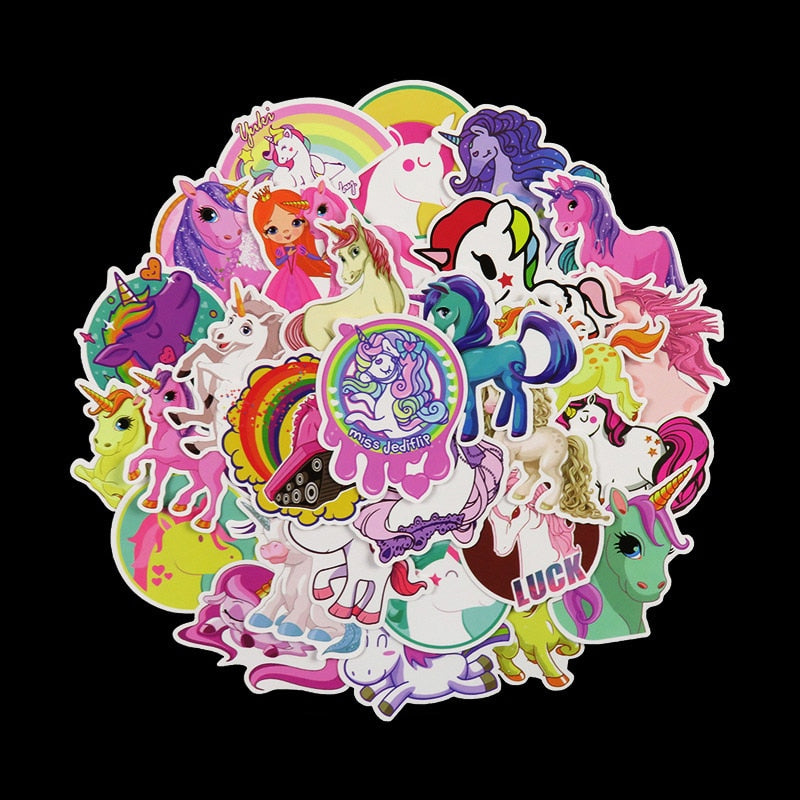 30 pcs/lot (1 bag) DIY Creative Cute Kawaii Unicorn Sticker