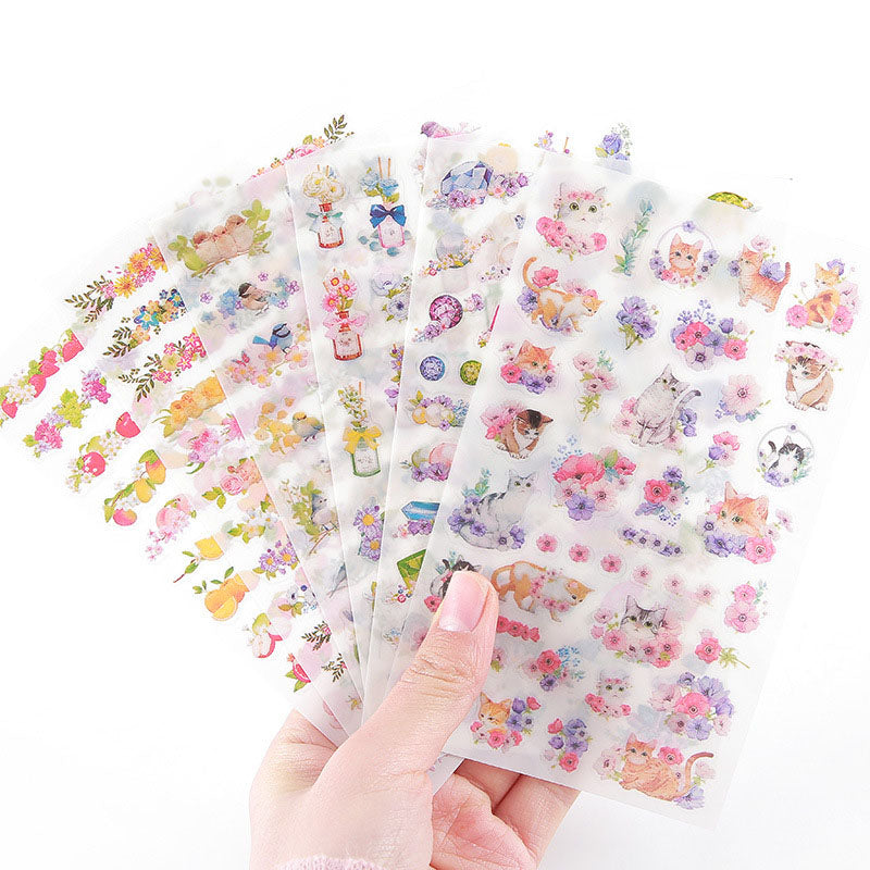 6 sheets/lot DIY Cute Kawaii PVC