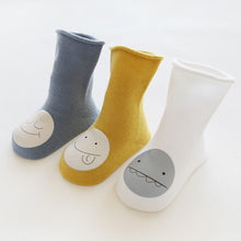 Load image into Gallery viewer, 3 Pairs Autumn and Winter Long Tube Baby Socks, Cartoon Printing Glue, Cotton