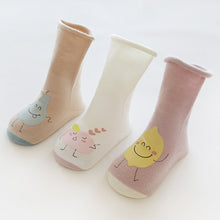 Load image into Gallery viewer, 3 Pairs Autumn and Winter Long Tube Baby Socks, Cartoon Printing Glue, Cotton