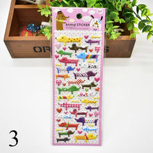 Load image into Gallery viewer, DIY Cute Kawaii Cartoon 3D Sponge Bubble Sticker Lovely Cat Dog Giraffe Elephant