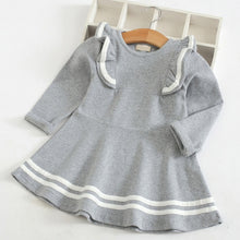 Load image into Gallery viewer, Bear Leader Girls DressRuffles A-Line Striped Full Sleeve Kids Dress  3T-7T