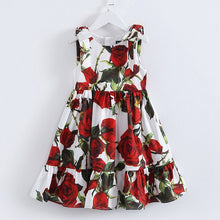 Load image into Gallery viewer, Copy of Beenira Girls  Sleeveless Rose Printed s Dress for Children 4-14 Y