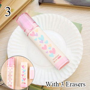 Cute Kawaii Heart Flower Rubber Erasers