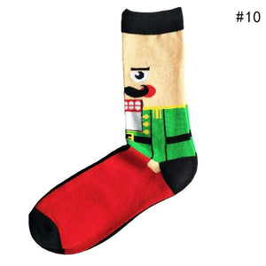 1 Pair The Christmas Series of Socks Cotton Character Cartoon Absorbent and Breathable Cotton Socks