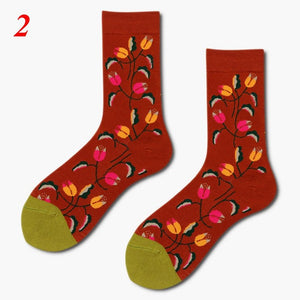 1Pair Cartoon Men/Women Socks Colorful Socks- Unisex Cotton  Funny Art Socks