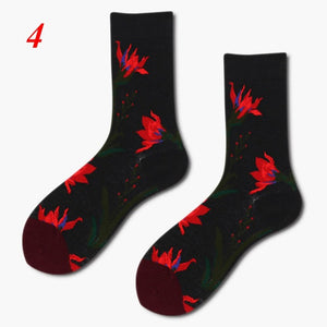 1Pair Cartoon Men/Women Socks Colorful Socks- Unisex Cotton  Funny Art Socks