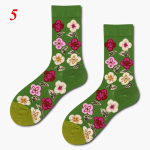 1Pair Cartoon Men/Women Socks Colorful Socks- Unisex Cotton  Funny Art Socks