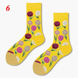 1Pair Cartoon Men/Women Socks Colorful Socks- Unisex Cotton  Funny Art Socks