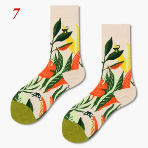 1Pair Cartoon Men/Women Socks Colorful Socks- Unisex Cotton  Funny Art Socks