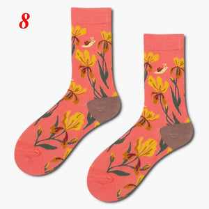 1Pair Cartoon Men/Women Socks Colorful Socks- Unisex Cotton  Funny Art Socks