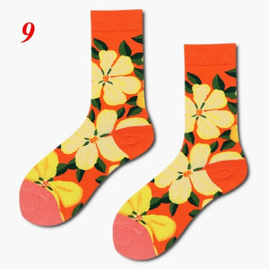 1Pair Cartoon Men/Women Socks Colorful Socks- Unisex Cotton  Funny Art Socks