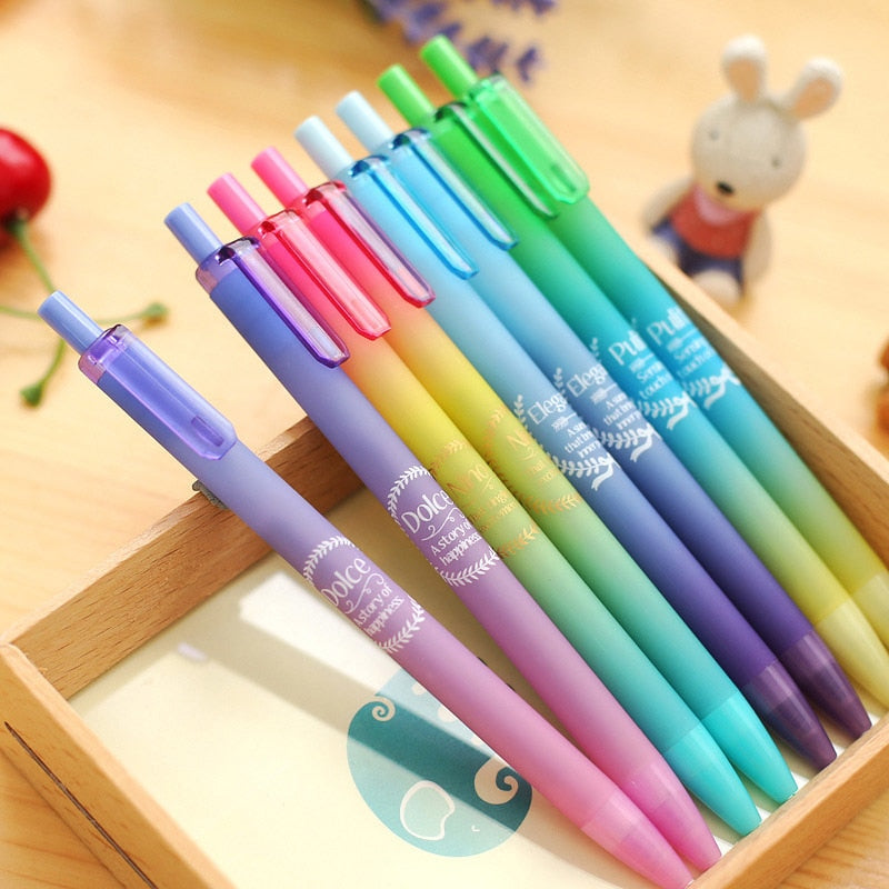 Dream Starry Sky Gel Pen Black Ink Pens 0.5mm Lovely Press Neutral Pens - Japanese Stationery